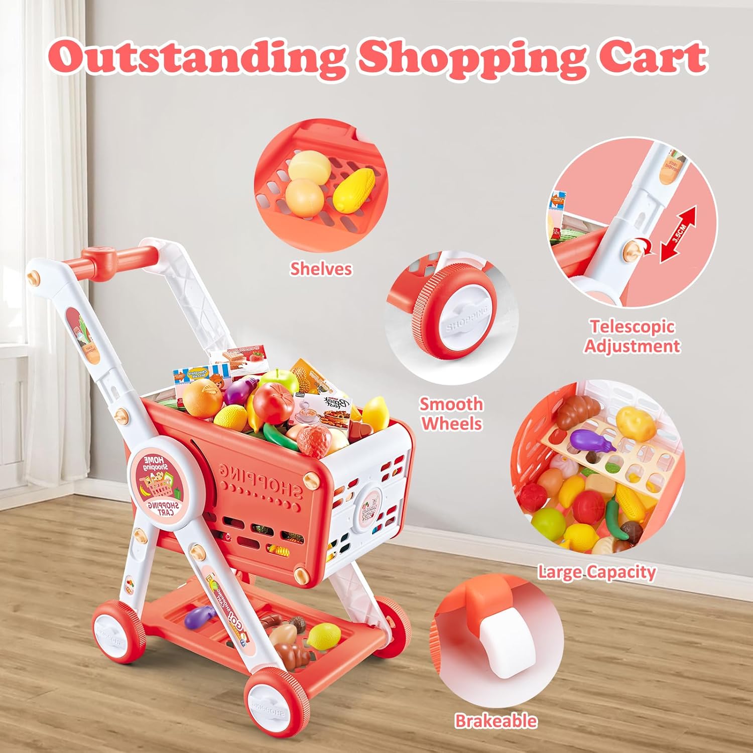 Juguete Carrito de Compras Frutas y Verduras