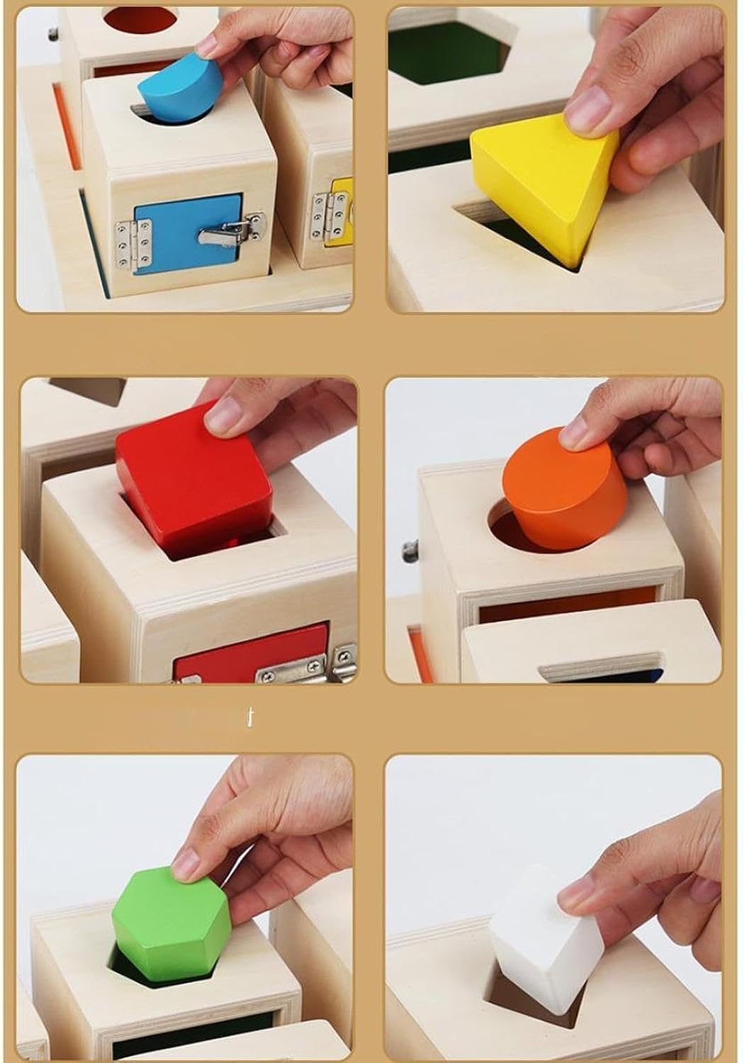 harayaa Caja de Bloqueo Montessori para niños, Tablero Ocupado, Juguetes educativos, Juguete Interactivo Suave para Padres e Hijos, Regalos de cumpleaños para