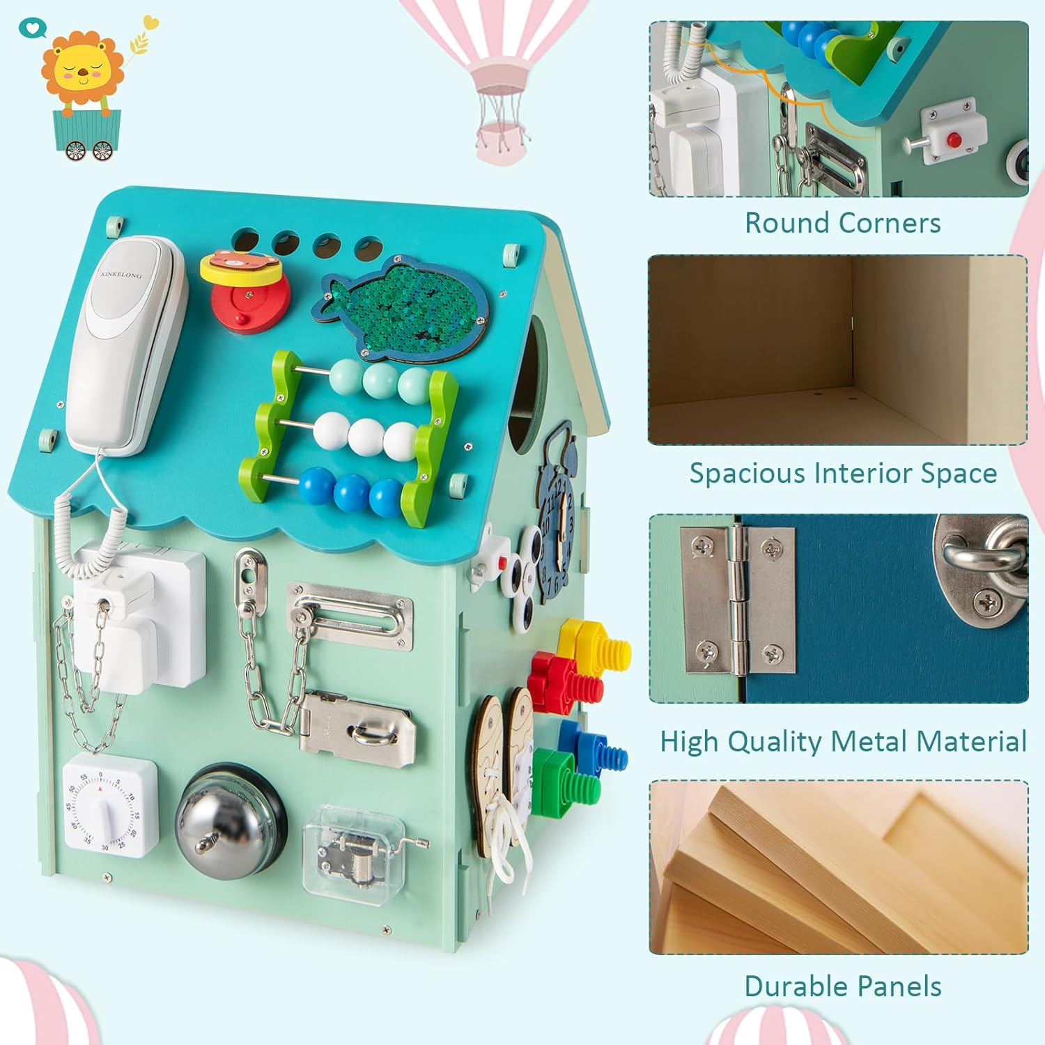 Fidtoy Multifunctional Busy Board House Montessori Toy