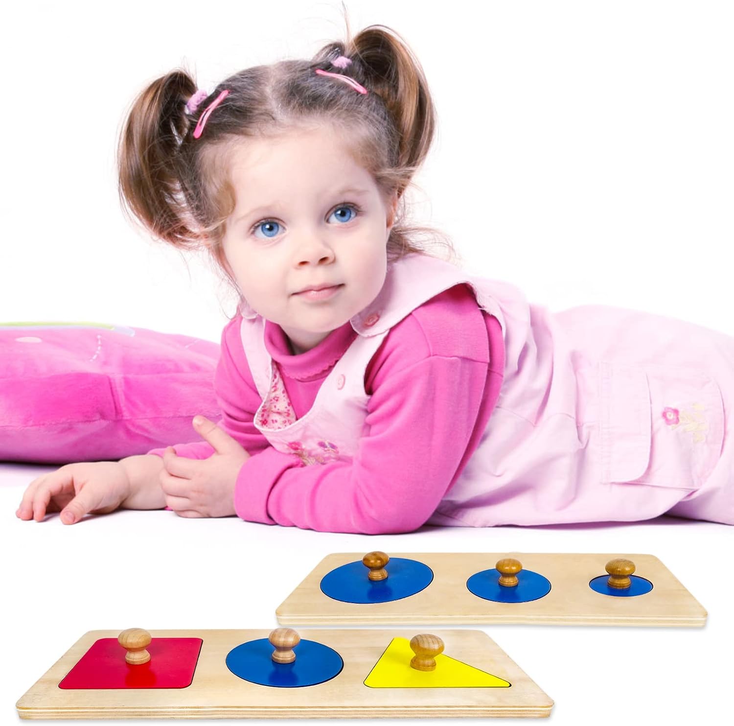 Matériel Montessori LEADER JOY, encastrements géométriques, puzzles pour tout-petits et enfants d'âge préscolaire