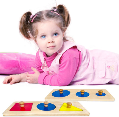 Matériel Montessori LEADER JOY, encastrements géométriques, puzzles pour tout-petits et enfants d'âge préscolaire