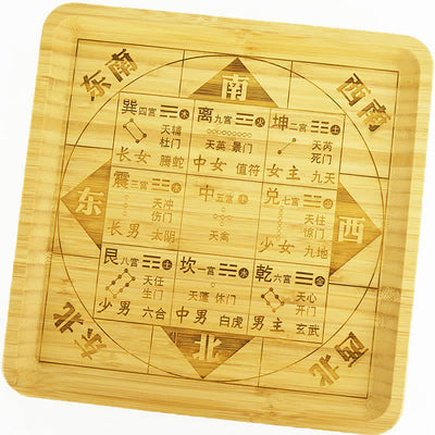 Buddha Stones Feng Shui Bamboo Bagua Map Harmony Energy Map Bagua Map BS 15