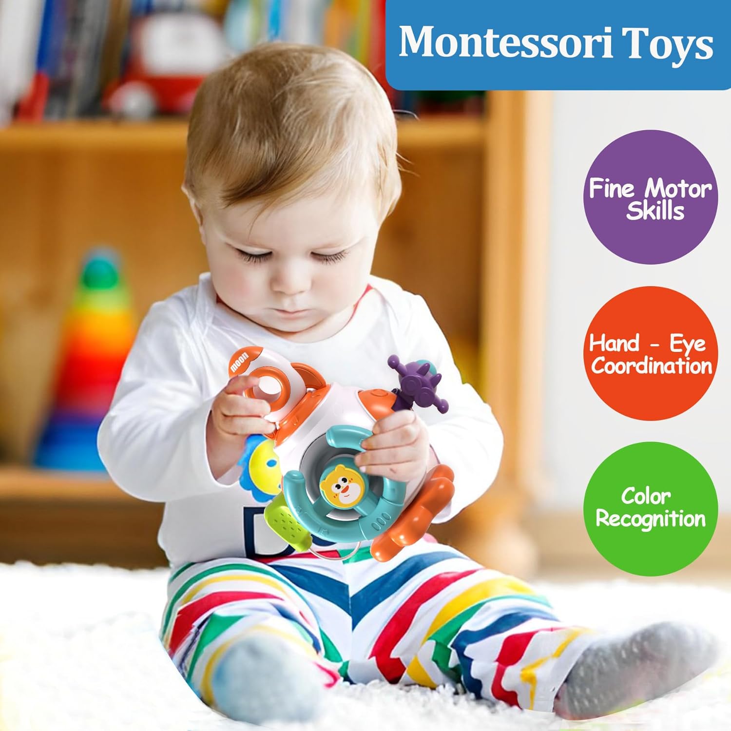 Fidtoy Infant Activity Cube Montessori Toy for Babies