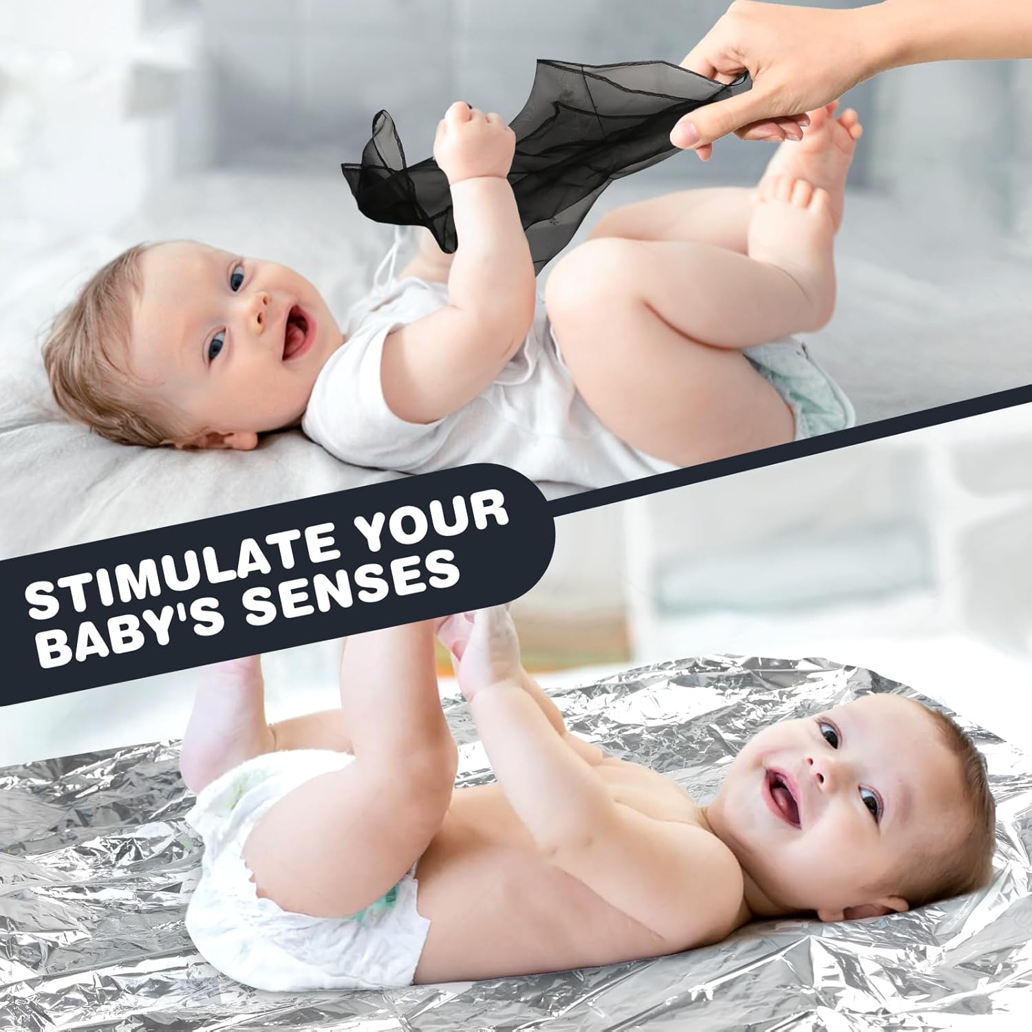 Black & White Sensory Toys for Newborns 0-6M - Early Development Set
