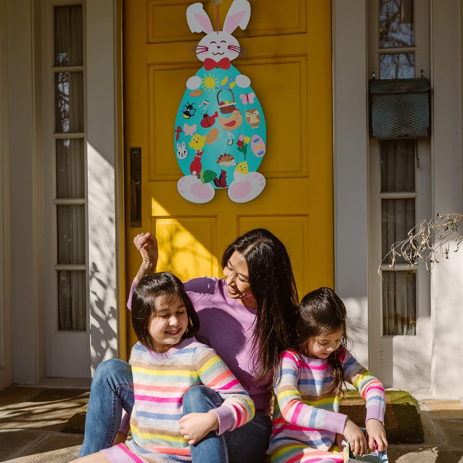 Fidtoy Conejo de Fieltro de Actividad para Pared para Niños de 1+ Decoración de Pascua