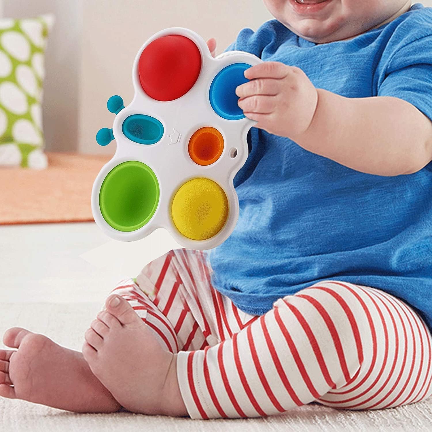 Butterfly Dimple Busy Board - Sensory Toy for Babies 6 Month - 3 Years, Ideal for Tummy Time, Early Education, and Fidget Relief, Perfect Baby Gift for 6 Months and Up, Toddler Baby Toys
