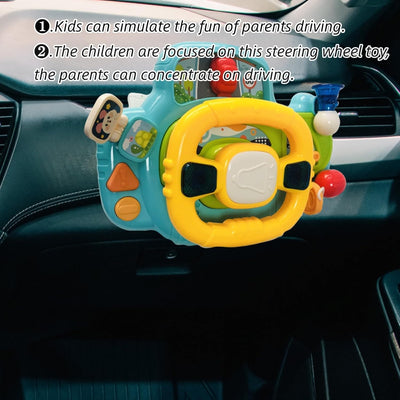 Fidtoy Baby Steering Wheel Toy with Lights and Sounds – Interactive Musical Driving Toy for Toddlers