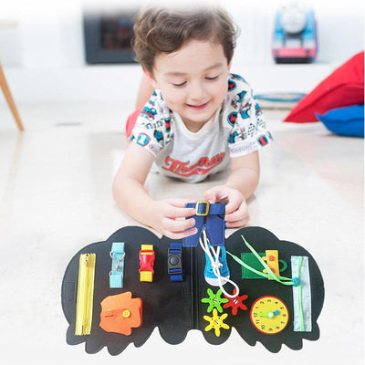 Libro de fieltro silencioso - Libro ocupado preescolar de dinosaurio de fieltro para niños pequeños | Carpeta de actividades de aprendizaje preescolar para niños pequeños y libro de juguetes de Fiaoen