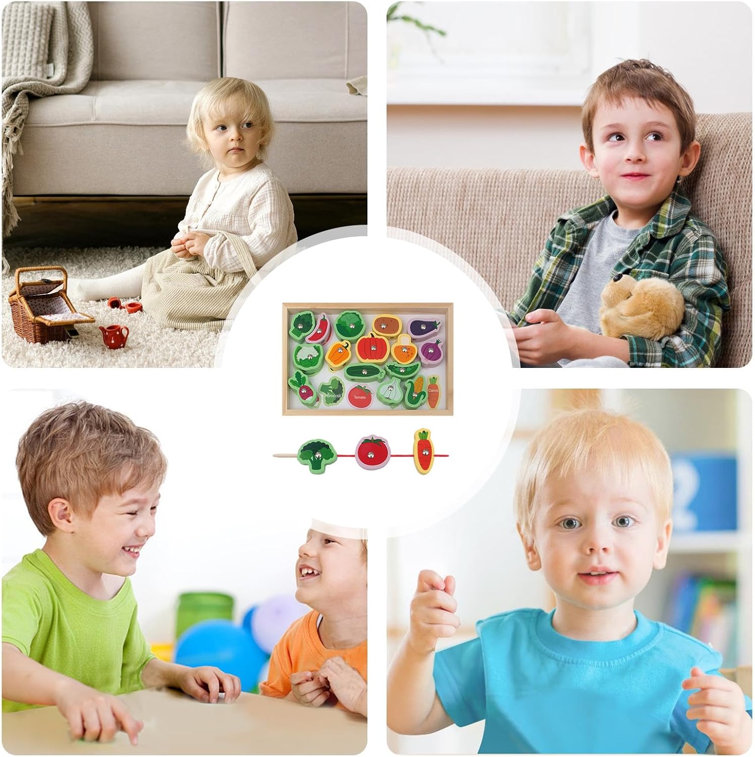 PHASZ Juego de Varillas magnéticas, Juego de Pesca para niños pequeños 2 en 1, Seguro e inofensivo, Set de Pesca Navidad Pascua Regalo de cumpleaños para niños y niñas