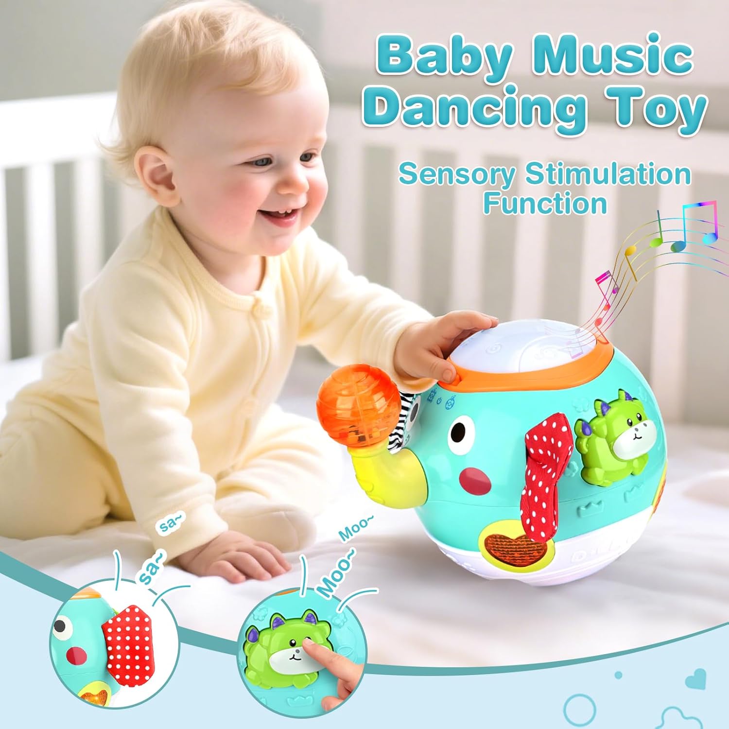 Fidtoy Interactive Elephant Crawling & Dancing Toy