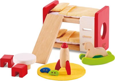 Fidtoy Casa de Muñecas Juego de Muebles de Habitación Infantil de Madera para Jugar a Simular