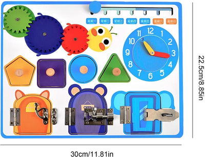 Tableros de madera, cierres, tableros de actividades de madera, tableros ocupados, tablero sensorial para niños, tablero sensorial, cierres, tablero, juguetes de aprendizaje Homraa