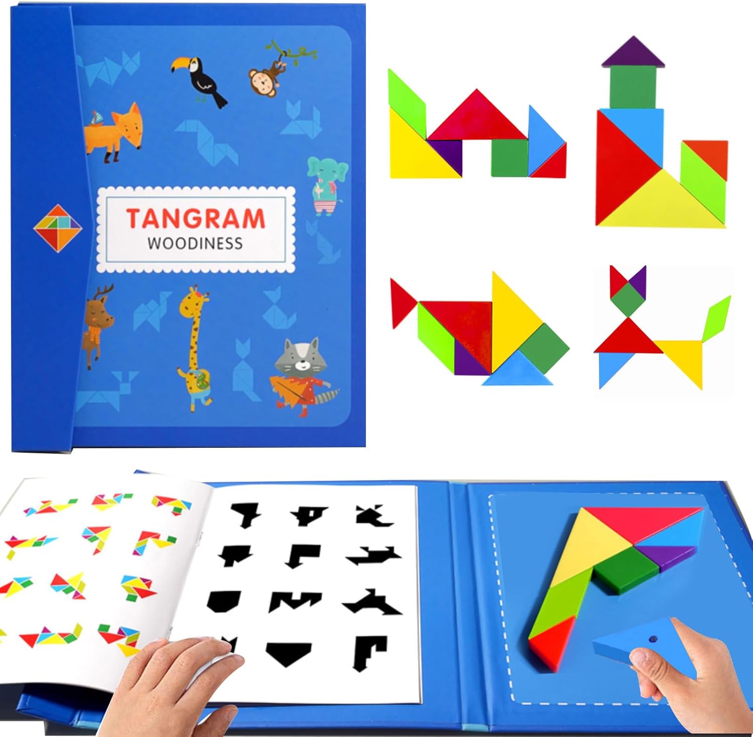 Fidtoy Magnetic Tangram Puzzle for Kids – STEM Learning, Creativity, and Fine Motor Skills