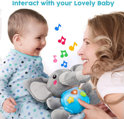 Peluche Elefante Musical para Bebé Fidtoy con Luces y Sonidos