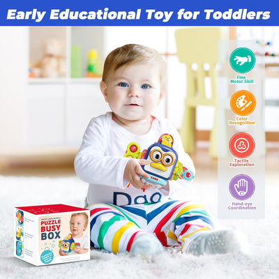 Cube d'activités Montessori Fidtoy pour bébés – Jouet sensoriel de voyage pour l'apprentissage de la motricité fine et le développement des tout-petos