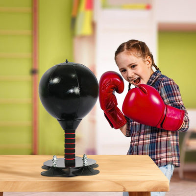 Fidtoy Sac de frappe de table – Sac de boxe à ventouse pour le bureau