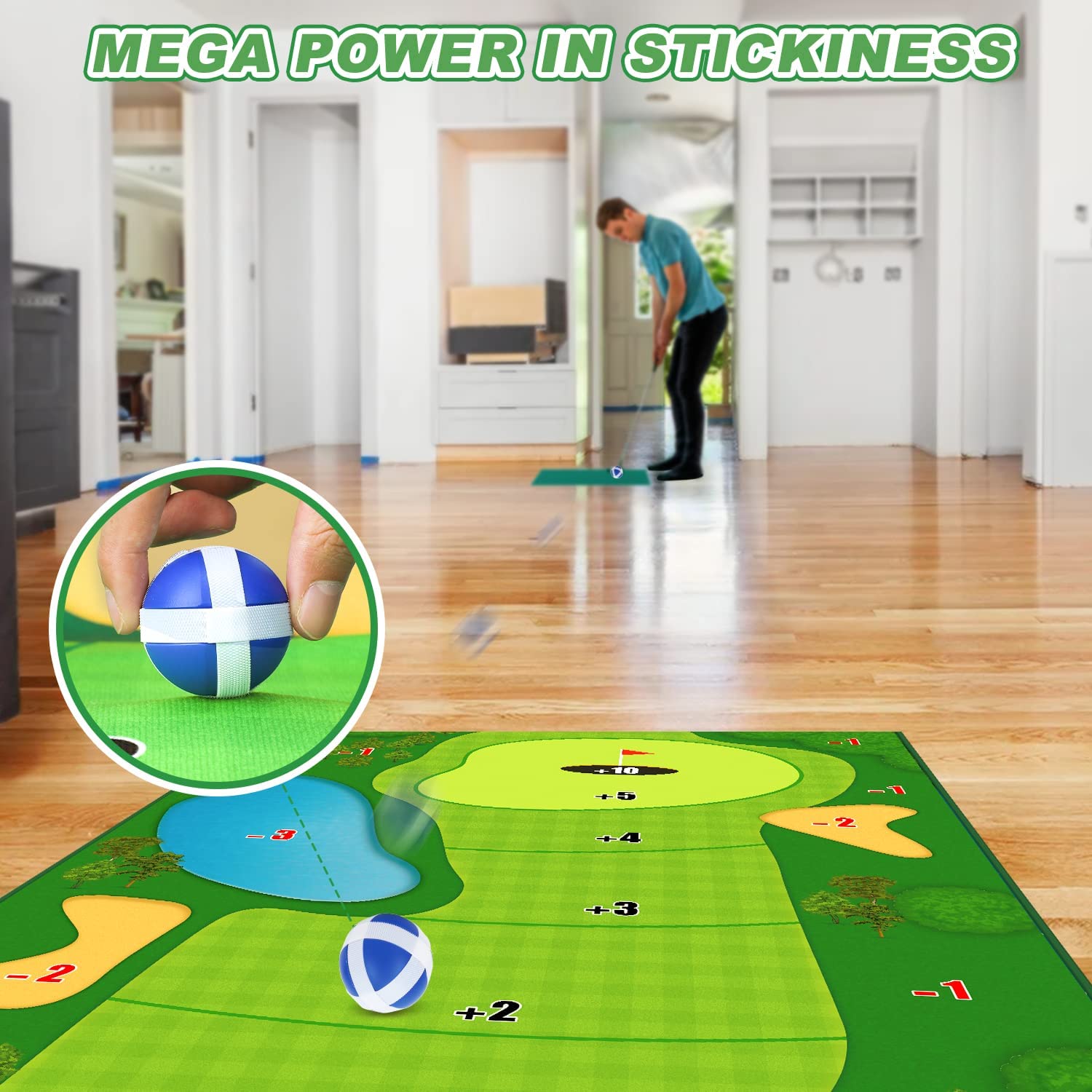 Juego de golf Chipping de Fidtoy con pelotas adhesivas para la diversión familiar