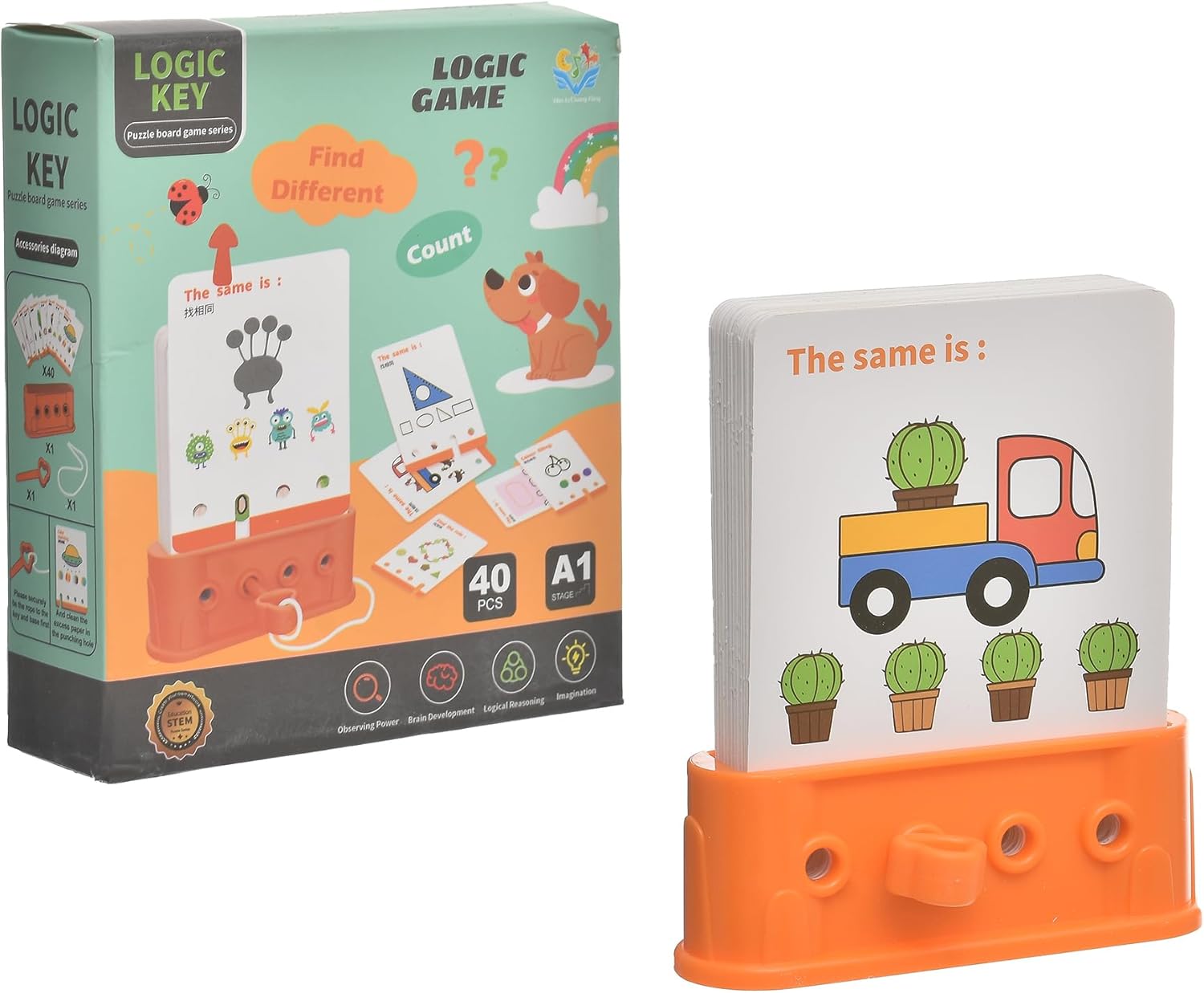 Fidtoy Montessori Lock Pick Activity with 40 Challenge Cards