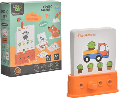 Fidtoy Montessori Lock Pick Activity with 40 Challenge Cards