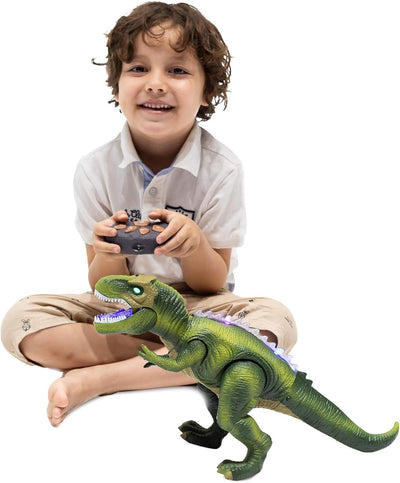 Fidtoy Remote Control LED Dinosaur Toy for Kids with Roar