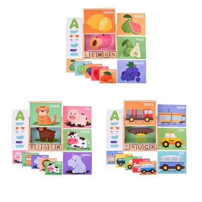 Jeu d'orthographe de l'alphabet en bois Fidtoy, jouet éducatif Montessori pour les enfants d'âge préscolaire et les tout-petits