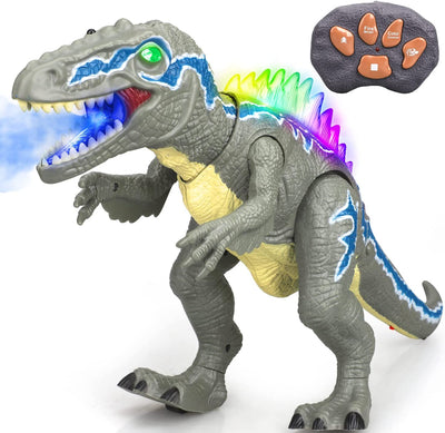 Fidtoy Remote Control Dinosaur Toy with Mist Spray for Kids