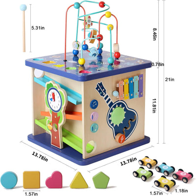 Fidtoy 13-in-1 Early Learning Toy for Toddlers – Montessori Educational Toy for Home, Travel, and Preschool Quiet Time
