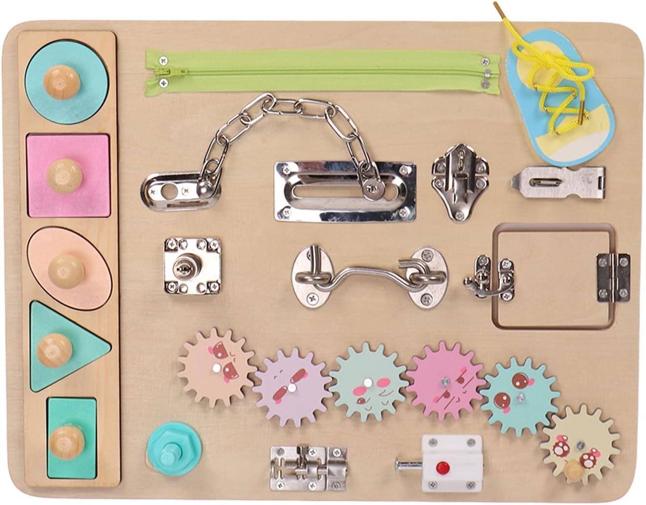Dementia Fidget Board Toy, Relax Latches Locks Sensory Board Toy for Alzheimer Disease