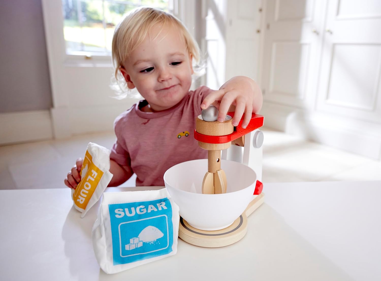 Fidtoy Wooden Kitchen Mixer Toy Pretend Play Baking Set