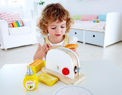 Fidtoy Grille-Pain en Bois Pop-Up Ensemble de Jouets de Cuisine pour Jeu d'Imitation