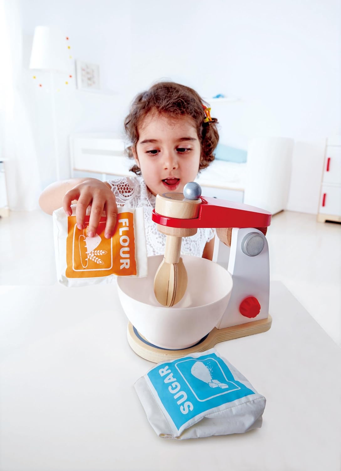 Fidtoy Wooden Kitchen Mixer Toy Pretend Play Baking Set