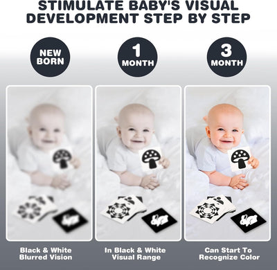 Black & White Sensory Toys for Newborns 0-6M - Early Development Set