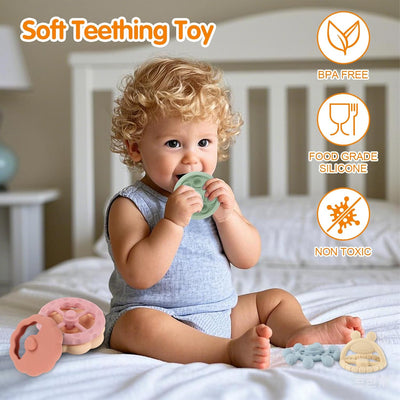 Fidtoy Montessori Jouet de dentition empilable pour bébés