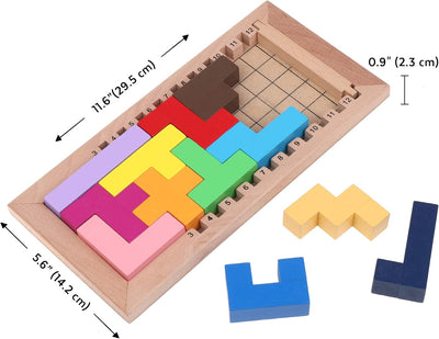 Fidtoy Wooden Tetris Puzzle for Kids