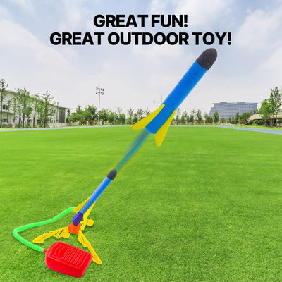 Fidtoy Lance-roquettes à air pour enfants – Jouet extérieur Stomp Rocket STEM de jeu actif