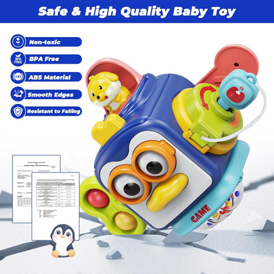 Cube d'activités Montessori Fidtoy pour bébés – Jouet sensoriel de voyage pour l'apprentissage de la motricité fine et le développement des tout-petos