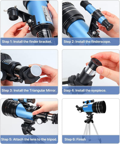 Fidtoy 70mm Refracting Astronomical Telescope for Beginners
