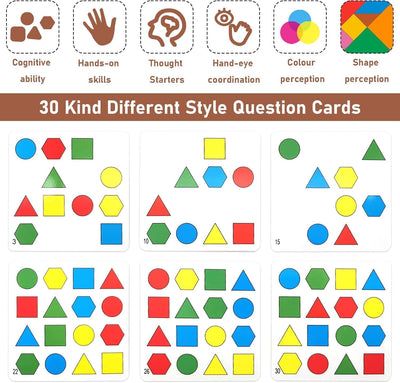 Fidtoy Shape Matching Board Game for Kids Color and Shape Recognition Learning Toy