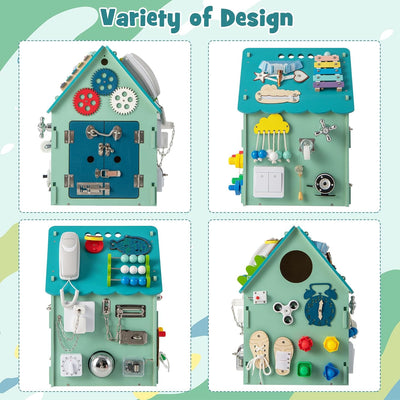 Fidtoy Multifunctional Busy Board House Montessori Toy