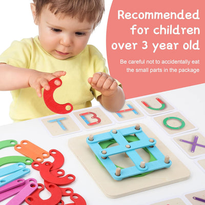 Fidtoy Numbers and Letters Jigsaw Puzzle Wooden Toy