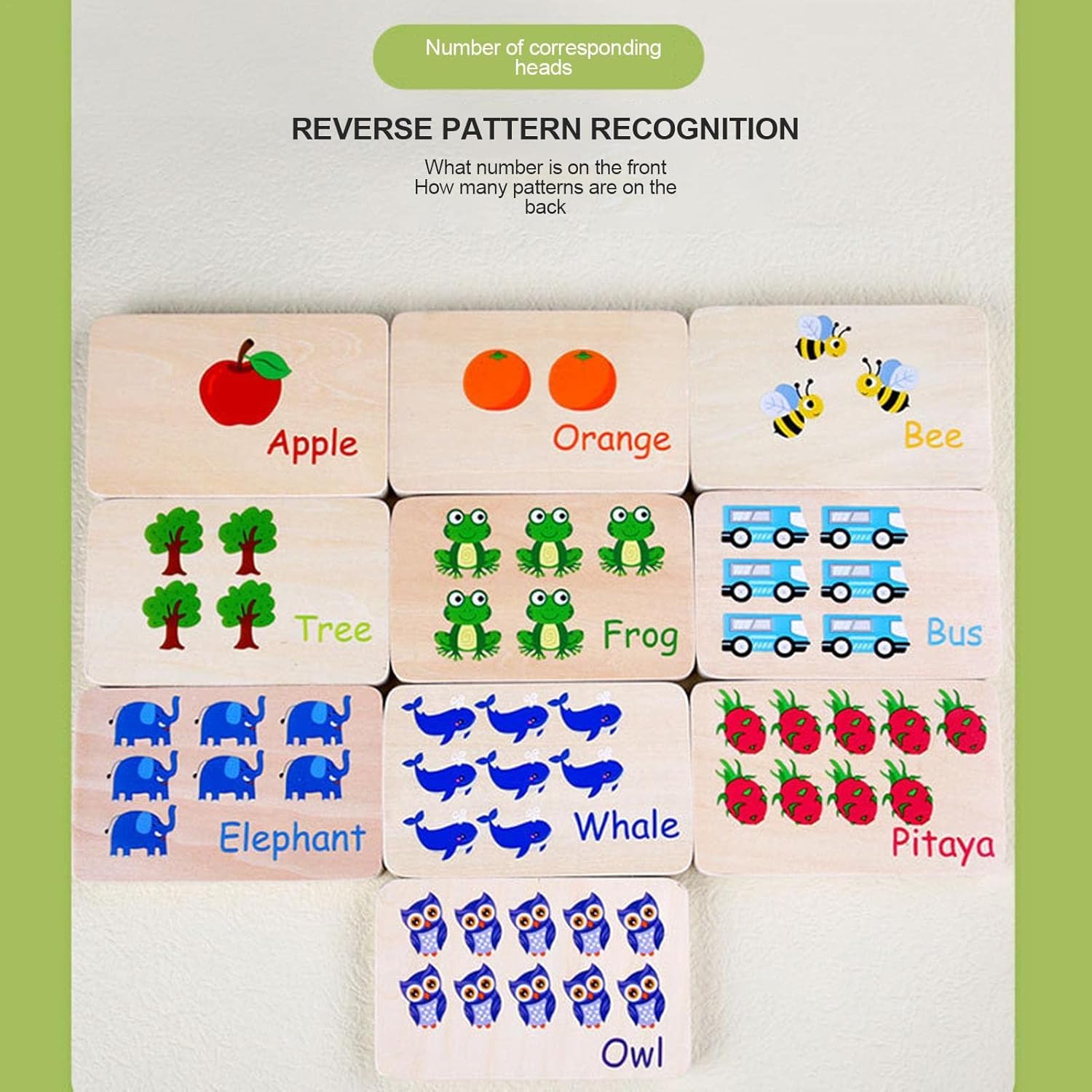 Fidtoy Peg Board Counting Game Wooden Montessori Toy