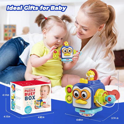 Cube d'activités Montessori Fidtoy pour bébés – Jouet sensoriel de voyage pour l'apprentissage de la motricité fine et le développement des tout-petos
