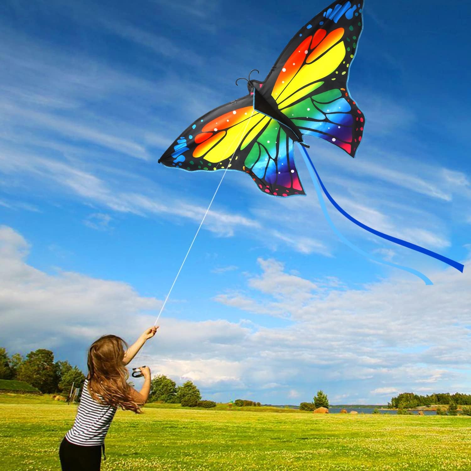 Fidtoy Butterfly Kite for Kids and Adults Easy to Fly