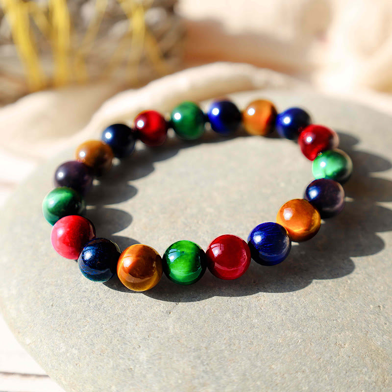 Foviel Tigerauge löst Mut Armband