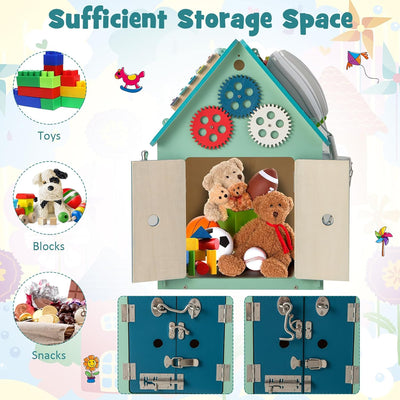 Fidtoy Multifunctional Busy Board House Montessori Toy