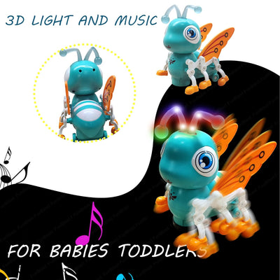 Jouet musical Fidtoy en forme d'abeille avec lumières et rotation à 360°