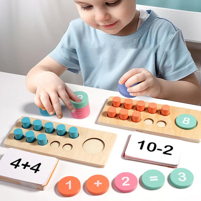 Fidtoy Ten Frame Math Game Montessori Number Learning Toy