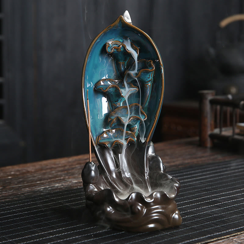 Buddha Stones Waterfall Incense Burner Backflow Incense Holder Incense Burner BS 1