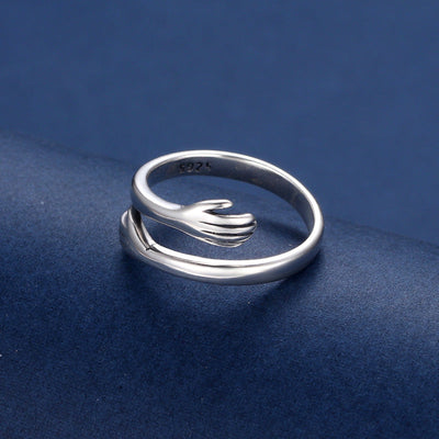 Foviel 925 Sterling Silver Love Hug Thumb Ring