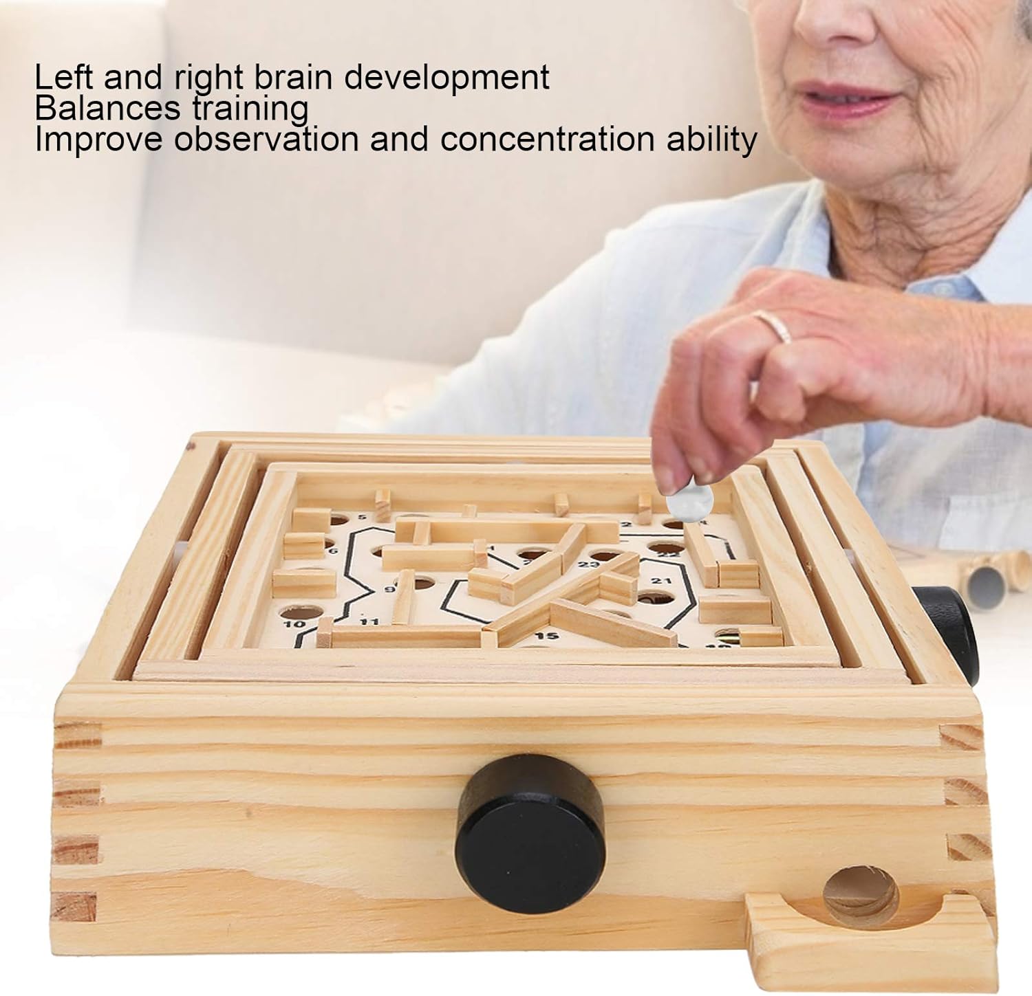 Fidtoy Labyrinthe en Bois Jeu de Société pour Enfants
